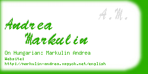 andrea markulin business card